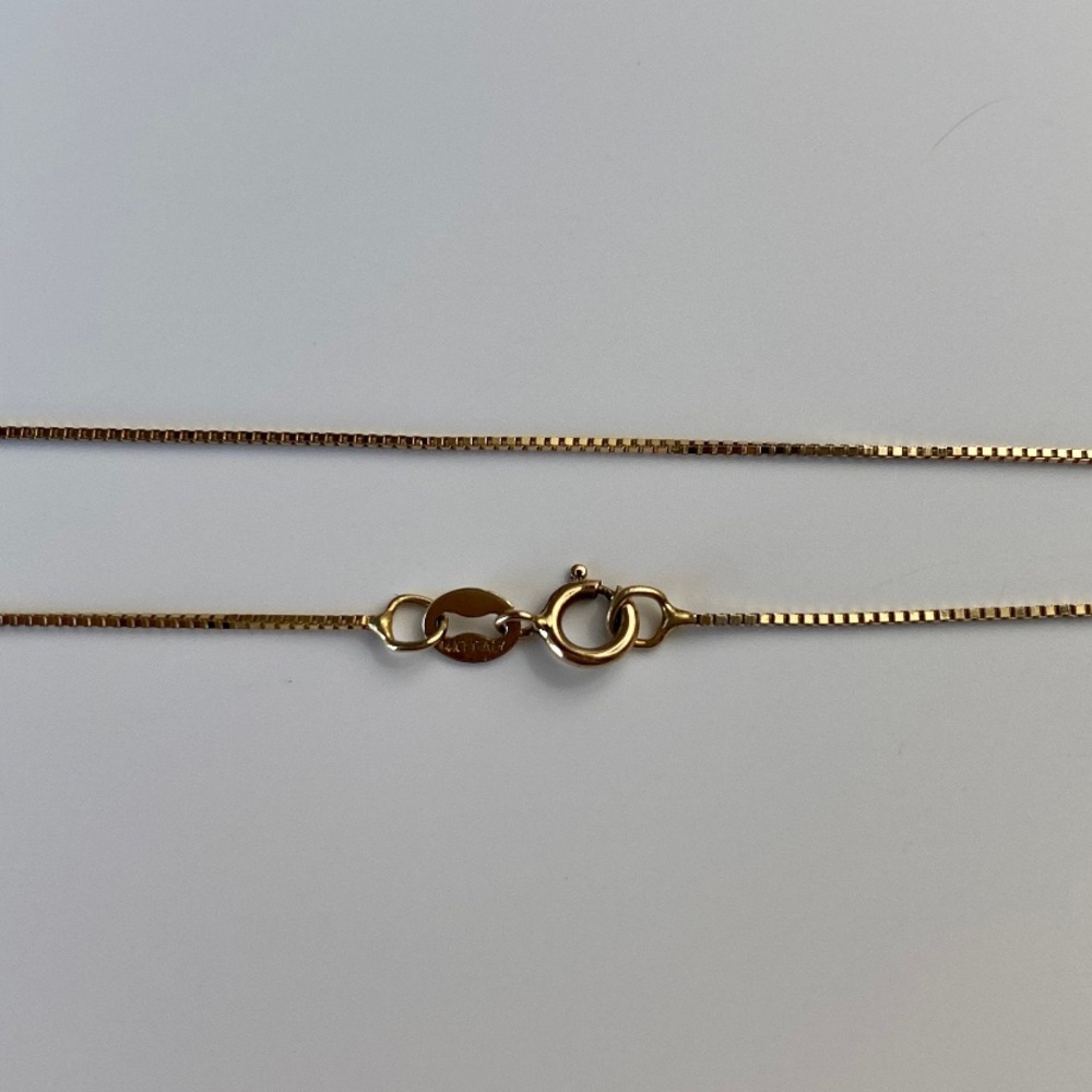 14k Yellow Gold Box Chain Necklace